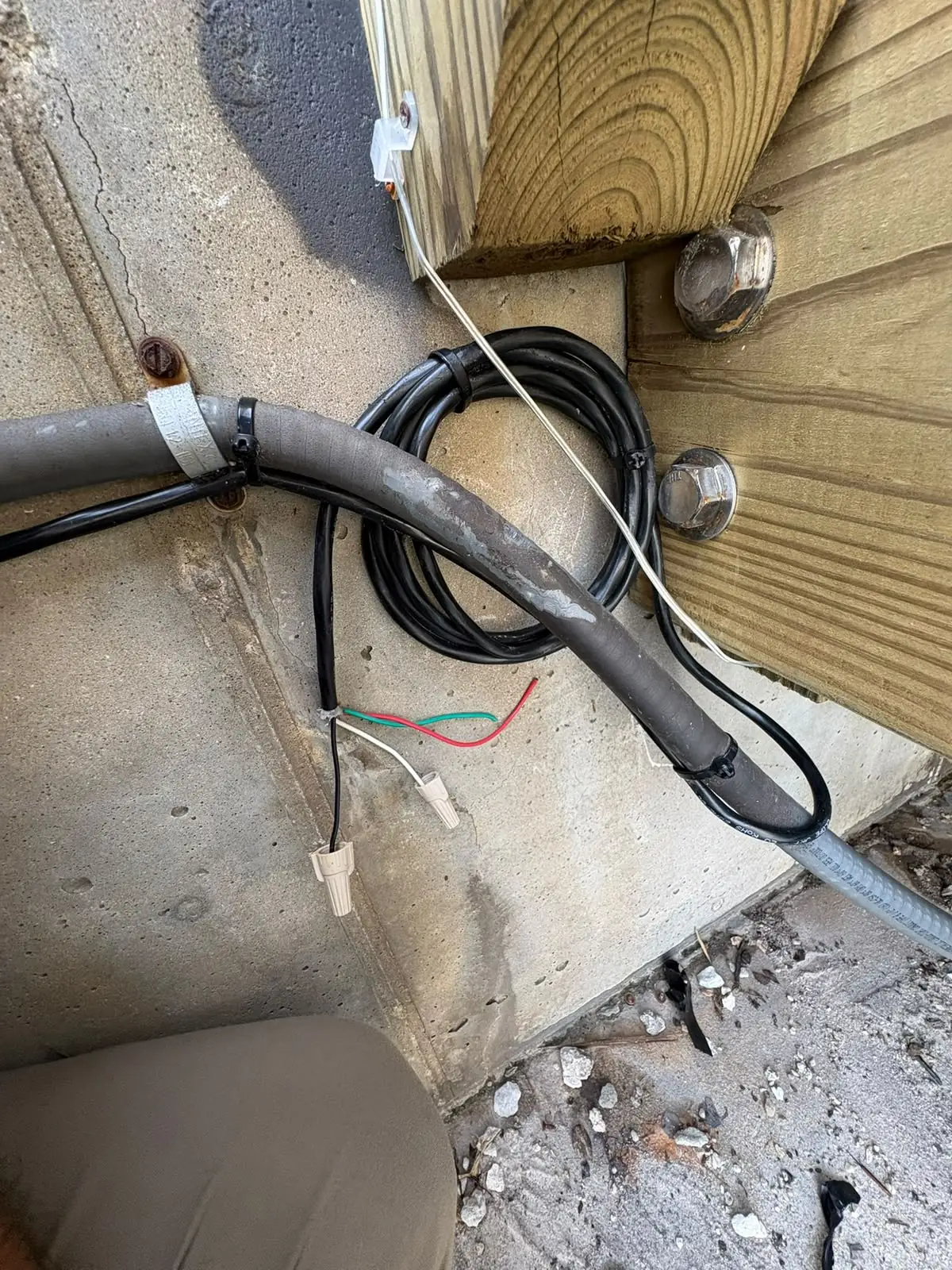 Low-voltage cable pathway prepared for exterior technology
